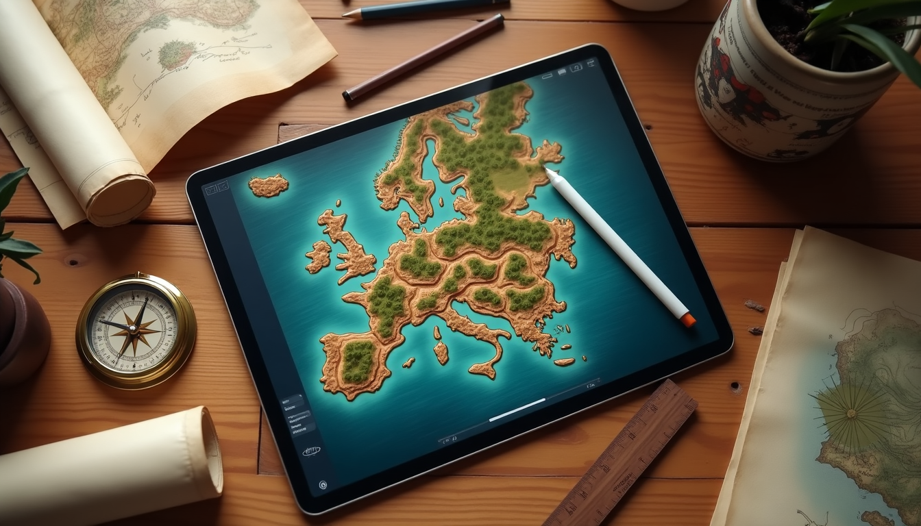 Create Stunning RPG Maps in Procreate 2025 – Epic Map Maker